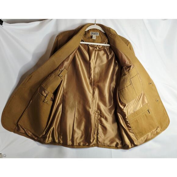 Duluth Trading L Firehose Brown Heavy duty Utility Jacket n Blazer Multi pokts - Picture 15 of 16
